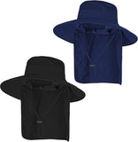Sun Hats for Men & Women – UPF 50+ Wide Brim Fishing Hat with Neck Flap, Breathable UV Protection Safari Hat