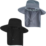Sun Hats for Men & Women – UPF 50+ Wide Brim Fishing Hat with Neck Flap, Breathable UV Protection Safari Hat