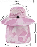 Sun Hats for Men & Women – UPF 50+ Wide Brim Fishing Hat with Neck Flap, Breathable UV Protection Safari Hat