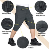 Men's Tactical Cargo Shorts – Quick Dry, Multi-Pocket, Waterproof