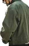 Mens Vintage Swedish Army Dispatch Rider Motorcycle Green Cotton Jacket Coat