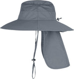 Sun Hats for Men & Women – UPF 50+ Wide Brim Fishing Hat with Neck Flap, Breathable UV Protection Safari Hat