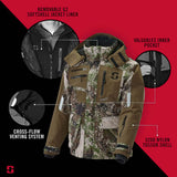 3-in-1 Insulated Waterproof Ice Fishing Jacket with Sureflote Flotation Technology