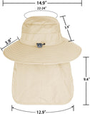 Sun Hats for Men & Women – UPF 50+ Wide Brim Fishing Hat with Neck Flap, Breathable UV Protection Safari Hat