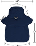 Sun Hats for Men & Women – UPF 50+ Wide Brim Fishing Hat with Neck Flap, Breathable UV Protection Safari Hat
