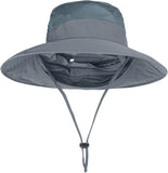 Sun Hats for Men & Women – UPF 50+ Wide Brim Fishing Hat with Neck Flap, Breathable UV Protection Safari Hat