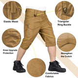 Men's Tactical Cargo Shorts – Quick Dry, Multi-Pocket, Waterproof