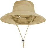 Sun Hats for Men & Women – UPF 50+ Wide Brim Fishing Hat with Neck Flap, Breathable UV Protection Safari Hat