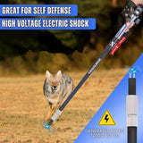 28-in-1 Survival Trekking Pole with LED Light, Electric Shock, USB Charger & Self-Defense Features