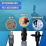 28-in-1 Survival Trekking Pole with LED Light, Electric Shock, USB Charger & Self-Defense Features