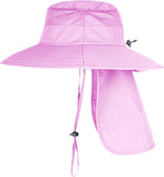 Sun Hats for Men & Women – UPF 50+ Wide Brim Fishing Hat with Neck Flap, Breathable UV Protection Safari Hat