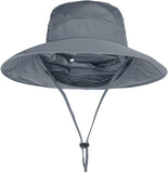 Sun Hats for Men & Women – UPF 50+ Wide Brim Fishing Hat with Neck Flap, Breathable UV Protection Safari Hat