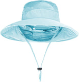 Sun Hats for Men & Women – UPF 50+ Wide Brim Fishing Hat with Neck Flap, Breathable UV Protection Safari Hat