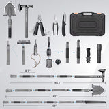 28-in-1 Survival Shovel Multitool with Axe, Saw, Knife & Camping Gear