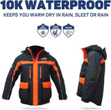 Ice Fishing Suit Waterproof Insulated Bibs and Jacket for Ice Fishing and Snowmobiling