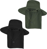 Sun Hats for Men & Women – UPF 50+ Wide Brim Fishing Hat with Neck Flap, Breathable UV Protection Safari Hat