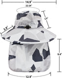 Sun Hats for Men & Women – UPF 50+ Wide Brim Fishing Hat with Neck Flap, Breathable UV Protection Safari Hat