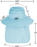 Sun Hats for Men & Women – UPF 50+ Wide Brim Fishing Hat with Neck Flap, Breathable UV Protection Safari Hat