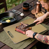 Outdoor Pure Titanium Cutting Board – Lightweight, Non-Slip, Antibacterial Camp Kitchen Board