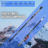 28-in-1 Survival Trekking Pole with LED Light, Electric Shock, USB Charger & Self-Defense Features