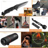 34-in-1 Survival Gear Kit with Tactical Pen, Flashlight, Knife, Pliers & Camping Tools