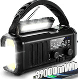 Hand Crank Emergency Radio, Solar Powered NOAA Weather Radio with Flashlight, Phone Charger & SOS Alarm