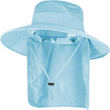 Sun Hats for Men & Women – UPF 50+ Wide Brim Fishing Hat with Neck Flap, Breathable UV Protection Safari Hat
