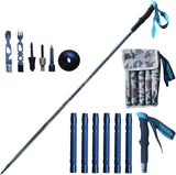 Durable Foldable Trekking Pole with Shovel, Axe, Fire Starter & Survival Accessories