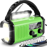 Hand Crank Emergency Radio, Solar Powered NOAA Weather Radio with Flashlight, Phone Charger & SOS Alarm