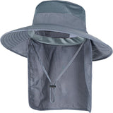 Sun Hats for Men & Women – UPF 50+ Wide Brim Fishing Hat with Neck Flap, Breathable UV Protection Safari Hat
