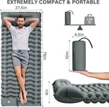 Ultralight Camping Sleeping Pad – Inflatable Mat with Pillow & Built-in Foot Pump, Compact for Backpacking, Hiking, Travel, Tent