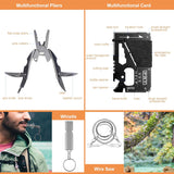 34-in-1 Survival Gear Kit with Tactical Pen, Flashlight, Knife, Pliers & Camping Tools