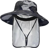 Sun Hats for Men & Women – UPF 50+ Wide Brim Fishing Hat with Neck Flap, Breathable UV Protection Safari Hat