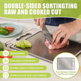 Dual-Sided Titanium Cutting Board with Wheat Straw PP – Non-Slip, Knife-Friendly, BPA-Free Kitchen Essential (14"x10")