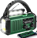Hand Crank Emergency Radio, Solar Powered NOAA Weather Radio with Flashlight, Phone Charger & SOS Alarm