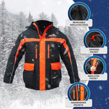 Ice Fishing Suit Waterproof Insulated Bibs and Jacket for Ice Fishing and Snowmobiling