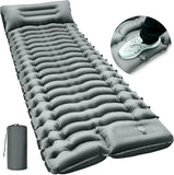 Ultralight Camping Sleeping Pad – Inflatable Mat with Pillow & Built-in Foot Pump, Compact for Backpacking, Hiking, Travel, Tent
