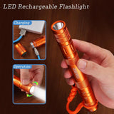 9-in-1 Camping Survival Kit Multitool with Flashlight, Fire Starter & Compass – Gifts for Men & Women