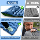 Ultralight Camping Sleeping Pad – Inflatable Mat with Pillow & Built-in Foot Pump, Compact for Backpacking, Hiking, Travel, Tent