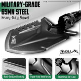 Folding Camping Shovel Kit – Multifunctional Tactical Survival Shovel with Manganese Steel & Storage Case