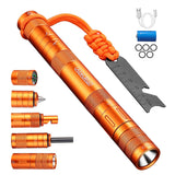 9-in-1 Camping Survival Kit Multitool with Flashlight, Fire Starter & Compass – Gifts for Men & Women
