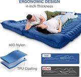 Ultralight Camping Sleeping Pad – Inflatable Mat with Pillow & Built-in Foot Pump, Compact for Backpacking, Hiking, Travel, Tent