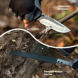 28-in-1 Survival Shovel Multitool with Axe, Saw, Knife & Camping Gear