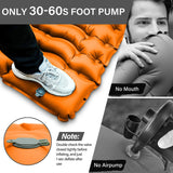 Ultralight Camping Sleeping Pad – Inflatable Mat with Pillow & Built-in Foot Pump, Compact for Backpacking, Hiking, Travel, Tent