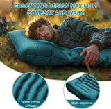 Ultralight Camping Sleeping Pad – Inflatable Mat with Pillow & Built-in Foot Pump, Compact for Backpacking, Hiking, Travel, Tent
