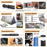 250-Piece Survival Kit with Molle Bag, First Aid & Emergency Tent – Outdoor, Hiking, Hunting