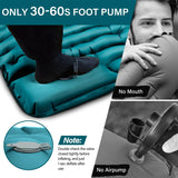 Ultralight Camping Sleeping Pad – Inflatable Mat with Pillow & Built-in Foot Pump, Compact for Backpacking, Hiking, Travel, Tent