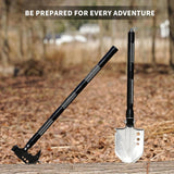 Camping Shovel and Axe Set – Foldable Multi-Tool Survival Gear with Saw & Fire Starter