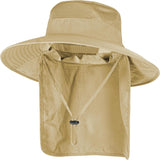 Sun Hats for Men & Women – UPF 50+ Wide Brim Fishing Hat with Neck Flap, Breathable UV Protection Safari Hat