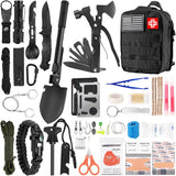 142-Piece Survival and First Aid Kit – Professional Gear with Molle Pouch for Camping, Outdoor Adventure, and Emergency Preparedness